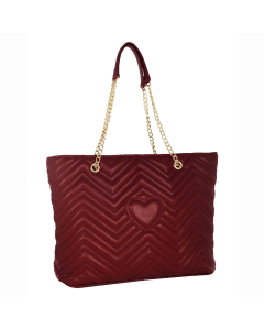 BORSA SPALLA SOLO CUORE BORDEAUX