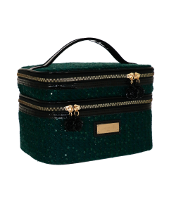 BEAUTY CASE M TWEED COUTURE VERDE