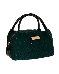 VANITY CASE TWEED COUTURE VERDE