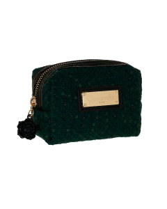 NECESSAIRE S TWEED COUTURE VERDE