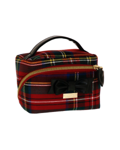 BEAUTY BAG S TARTAN TOUCH ROSSO